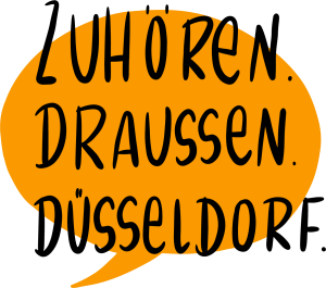 Logo Zuhören. Draussen. Düsseldorf.